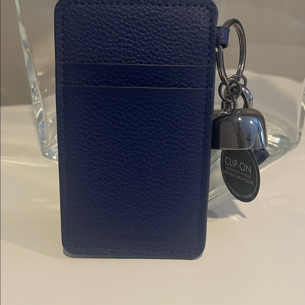 Bath & Body Works Blue Card Holder with Keychain ***FINAL OFFER***